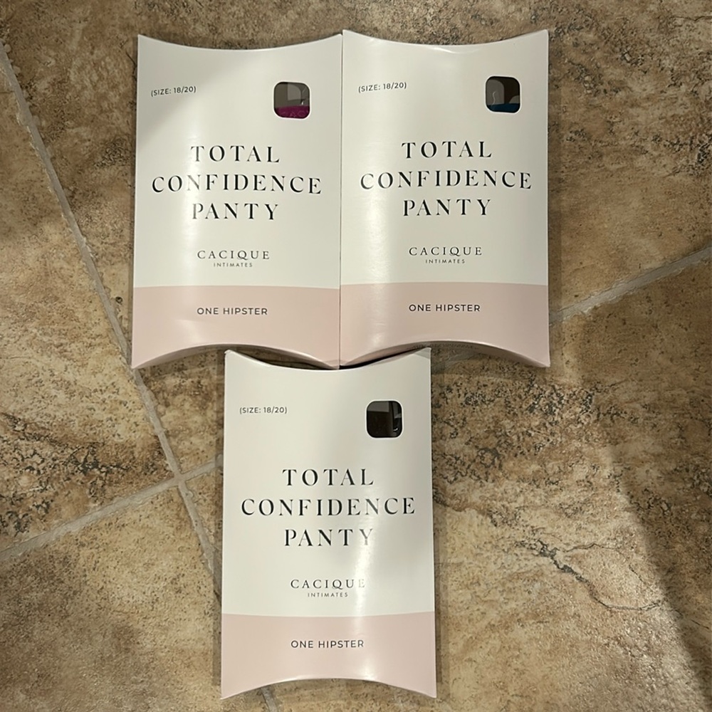 NWT Cacique Total Confidence Period Panty Bundle Size 18/20 - 3 panties